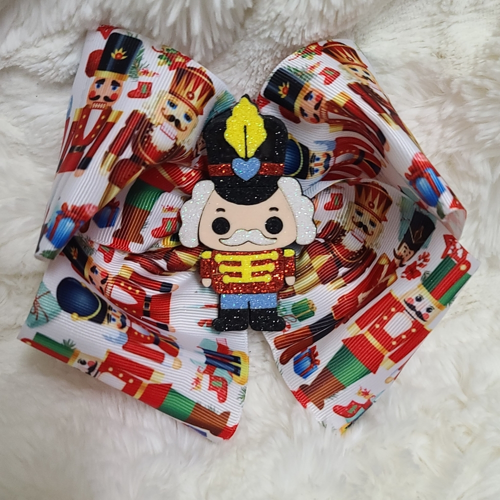 Christmas nutcracker jumbo hair bow